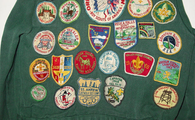 Boy Scouts Dubbleware Green Jacket Loaded with Patches